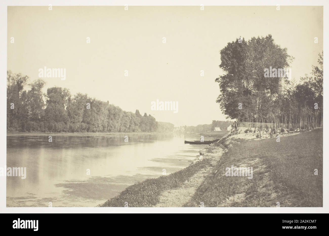 Untitled, C. 1850, Charles Marville, Französisch, 1813-1879, Frankreich, Eiklar drucken, aus der Serie "Bois de Bologne Stockfoto