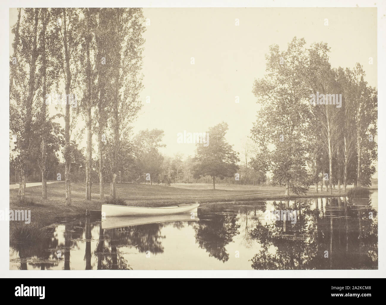 Untitled, C. 1850, Charles Marville, Französisch, 1813-1879, Frankreich, Eiklar drucken, aus der Serie "Bois de Boulogne Stockfoto