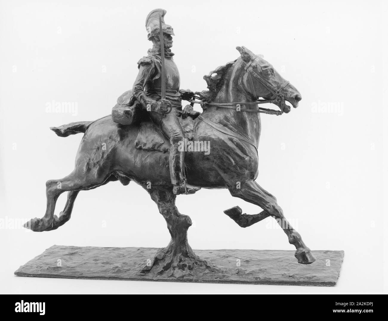 2 mit gezückten Schwert, modelliert C. 1875 (nach 1891), Jean-Louis-Ernest Meissonier, Französisch, 1815-1891, Frankreich, Bronze, 49,5 × 62,5 × 21 cm (19 3/4 x 24 5/8 x 8 1/4 Zoll Stockfoto