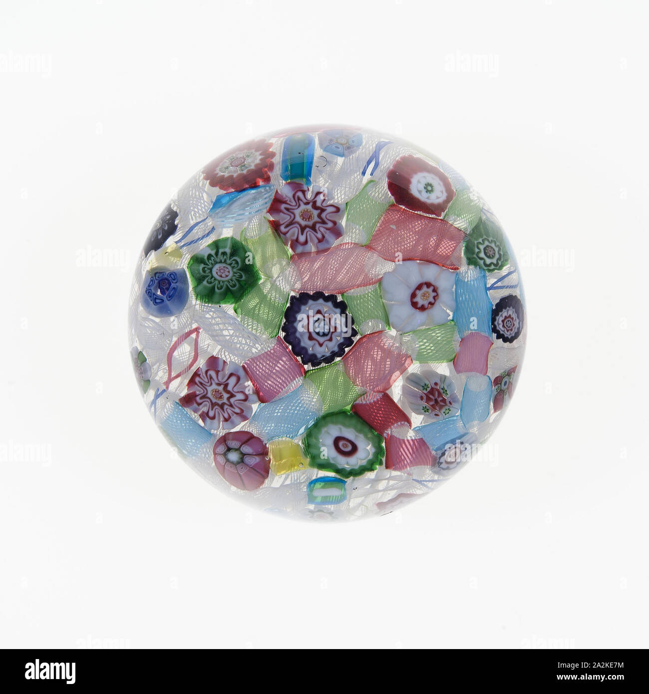 Briefbeschwerer, C. 1845/60, Clichy, Frankreich, 1837-1885, Frankreich, Glas, Durchm. 7,5 cm (2 15/16 in Stockfoto