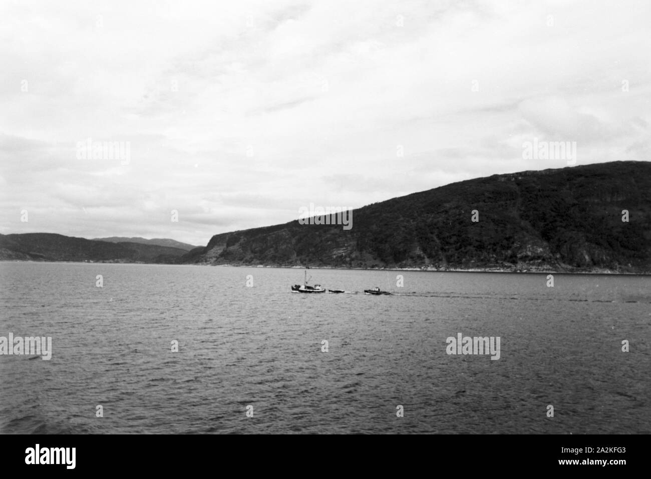 Eine Kreuzfahrt nach Norwegen; Deutsches Reich 30er Jahre. Eine Kreuzfahrt nach Norwegen, Deutschland 1930. Stockfoto