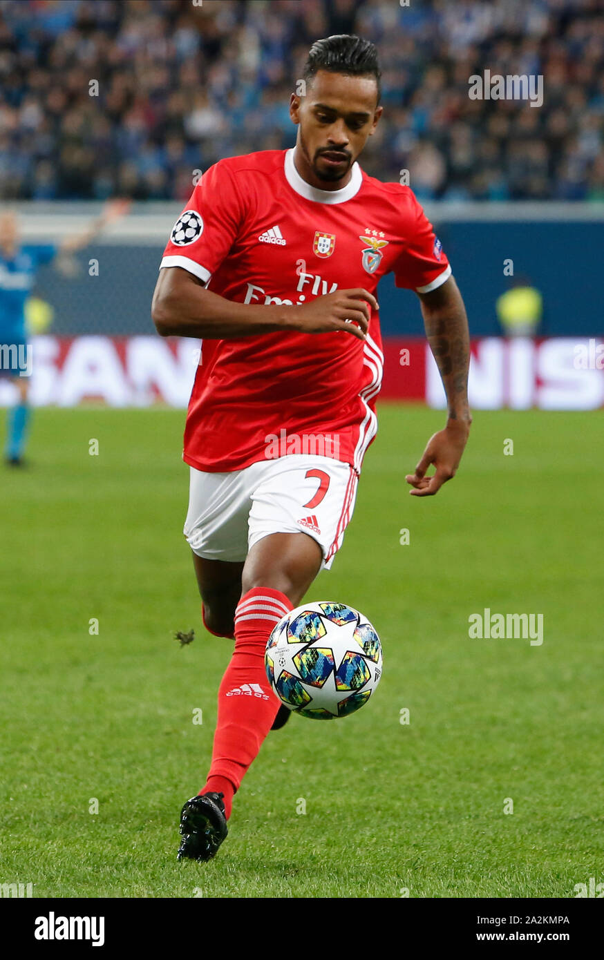 Sankt Petersburg, Russland - 02 Oktober: Caio von SL Benfica in Aktion während der UEFA Champions League Gruppe G Übereinstimmung zwischen Zenit St. Petersburg und SL Benfica bei Gazprom Arena am 2. Oktober 2019 in Sankt Petersburg, Russland. (Foto durch (MB Media)) Stockfoto