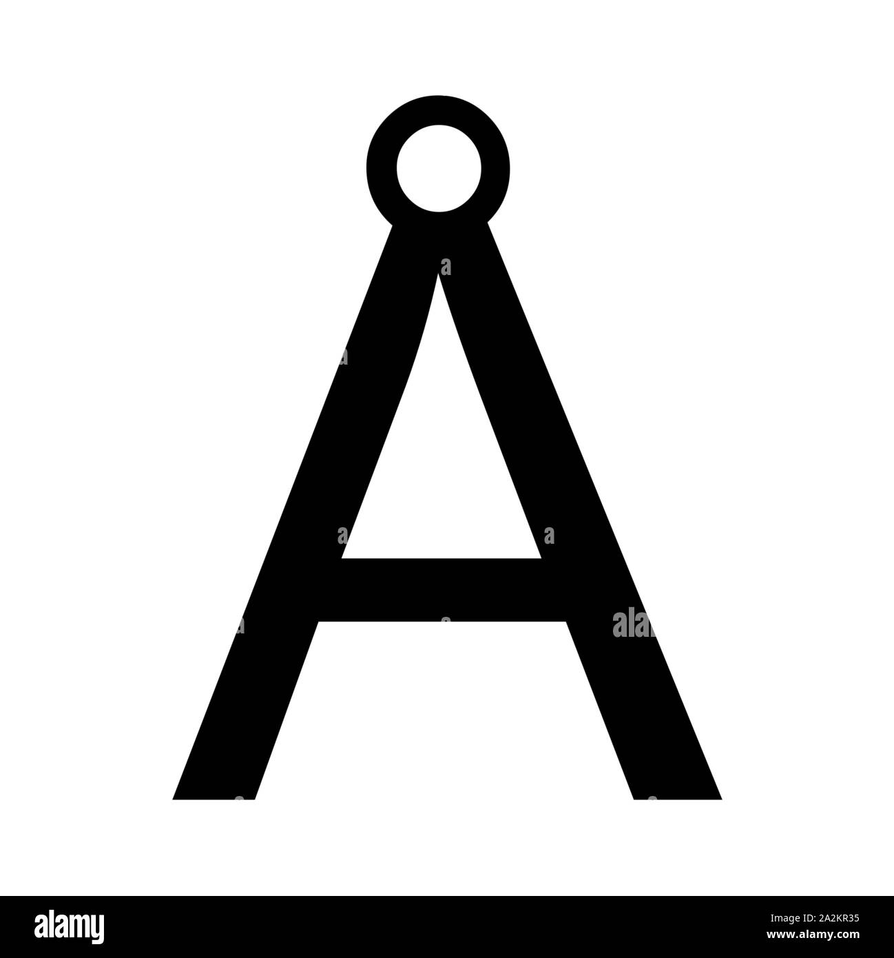 Angstrom zeichen Abbildung Stock Vektor