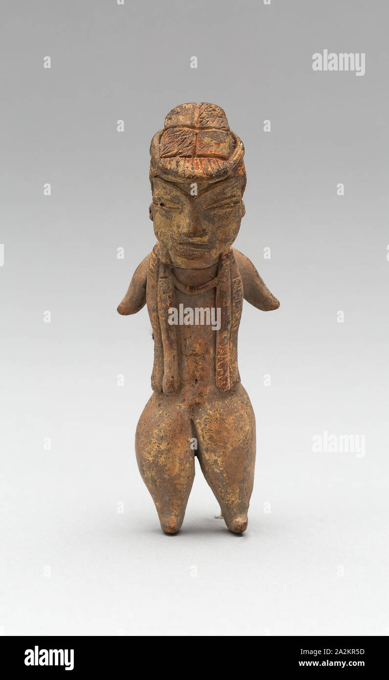 Weibliche Figur, 500/400 v. Chr., Tlatilco, Tlatilco, Tal von Mexiko, Mexiko, Tlatilco-, Keramik- und pigment, H. 10,8 cm (4 1/2 in. Stockfoto