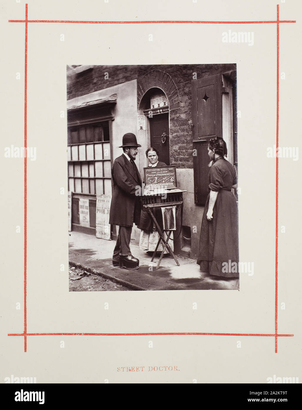 Straße Ärzte, 1877, John Thomson, Scottish, 1837 - 1921, Schottland, Woodburytype, von "Street Life das Album in London Stockfoto