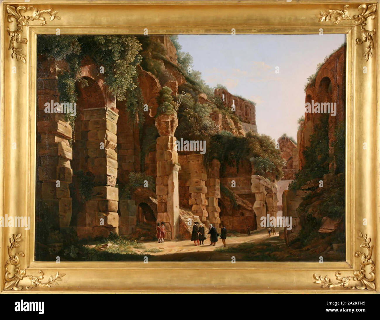 Im Kolosseum, C. 1823, Franz Ludwig Catel, Deutsch, Deutschland, 1778-1856, Öl auf Leinwand, 100,4 × 137,5 cm (39 1/2 x 58 1/4 in Stockfoto