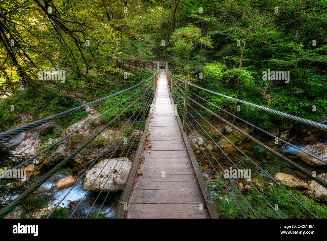 Tolmin Schlucht, Nationalpark Triglav, Slowenien, Europa Stockfoto