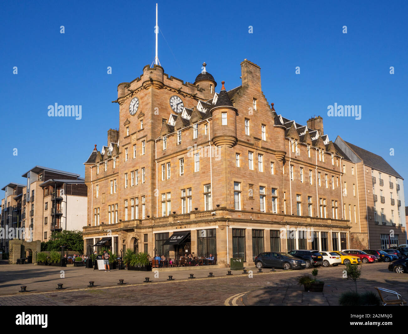 Ehemalige Seamans Mission jetzt ein Malmaison Hotel Tower Place am Ufer Leith Edinburgh Schottland Stockfoto