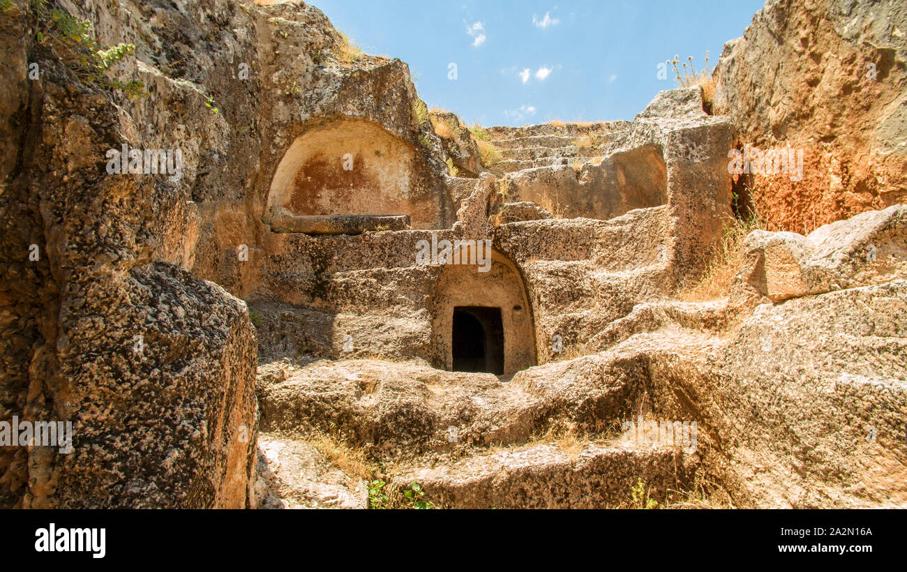 Pirin Ruinen. Perre antik Kenti, einer kleinen Stadt von Kommagene Königreich. Adiyaman. Türkei Stockfoto