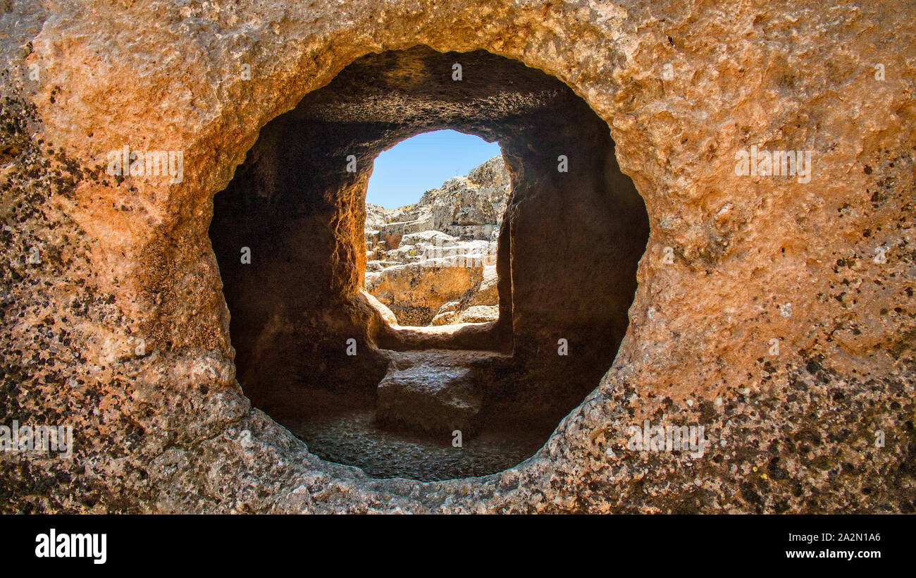 Pirin Ruinen. Perre antik Kenti, einer kleinen Stadt von Kommagene Königreich. Adiyaman. Türkei Stockfoto