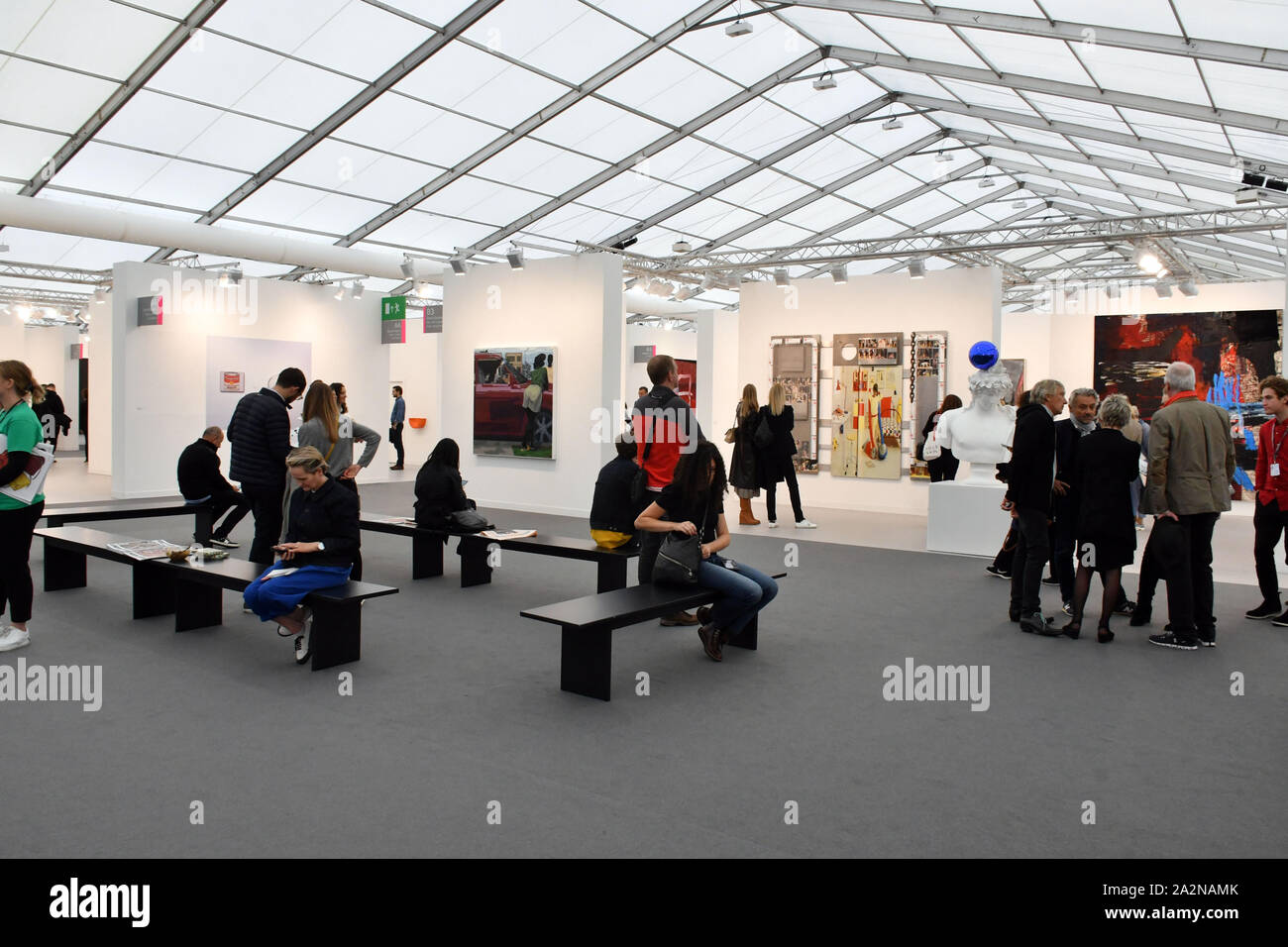 London, Großbritannien. 3. Okt 2019. Frieze London 2019, Frieze Meister, große Messe für zeitgenössische Kunst findet jedes Jahr, wobei der Schwerpunkt auf der Beziehung zwischen alter und neuer Kunst, in Verbindung mit der Frieze Art Fair, Regent's Park, London, London, Großbritannien - 3. Oktober 2019 Credit: Nils Jorgensen/Alamy leben Nachrichten Stockfoto