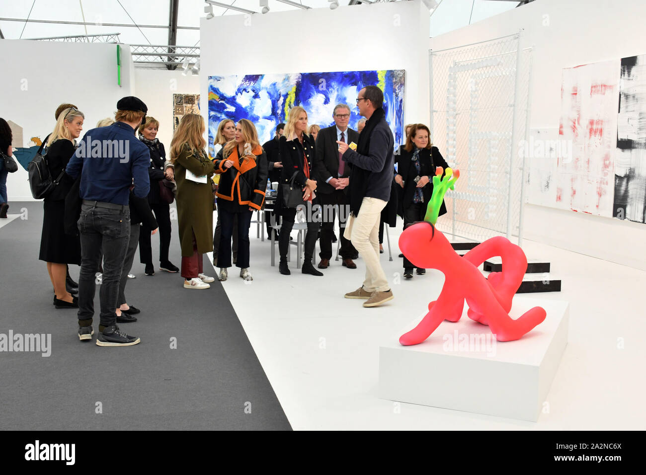 London, Großbritannien. 3. Okt 2019. Austin Lee, Relaxguy, 2019 auf der Frieze London 2019, Frieze Meister, große Messe für zeitgenössische Kunst findet jedes Jahr, wobei der Schwerpunkt auf der Beziehung zwischen alter und neuer Kunst, in Verbindung mit der Frieze Art Fair, Regent's Park, London, London, Großbritannien - 3. Oktober 2019 Credit: Nils Jorgensen/Alamy leben Nachrichten Stockfoto