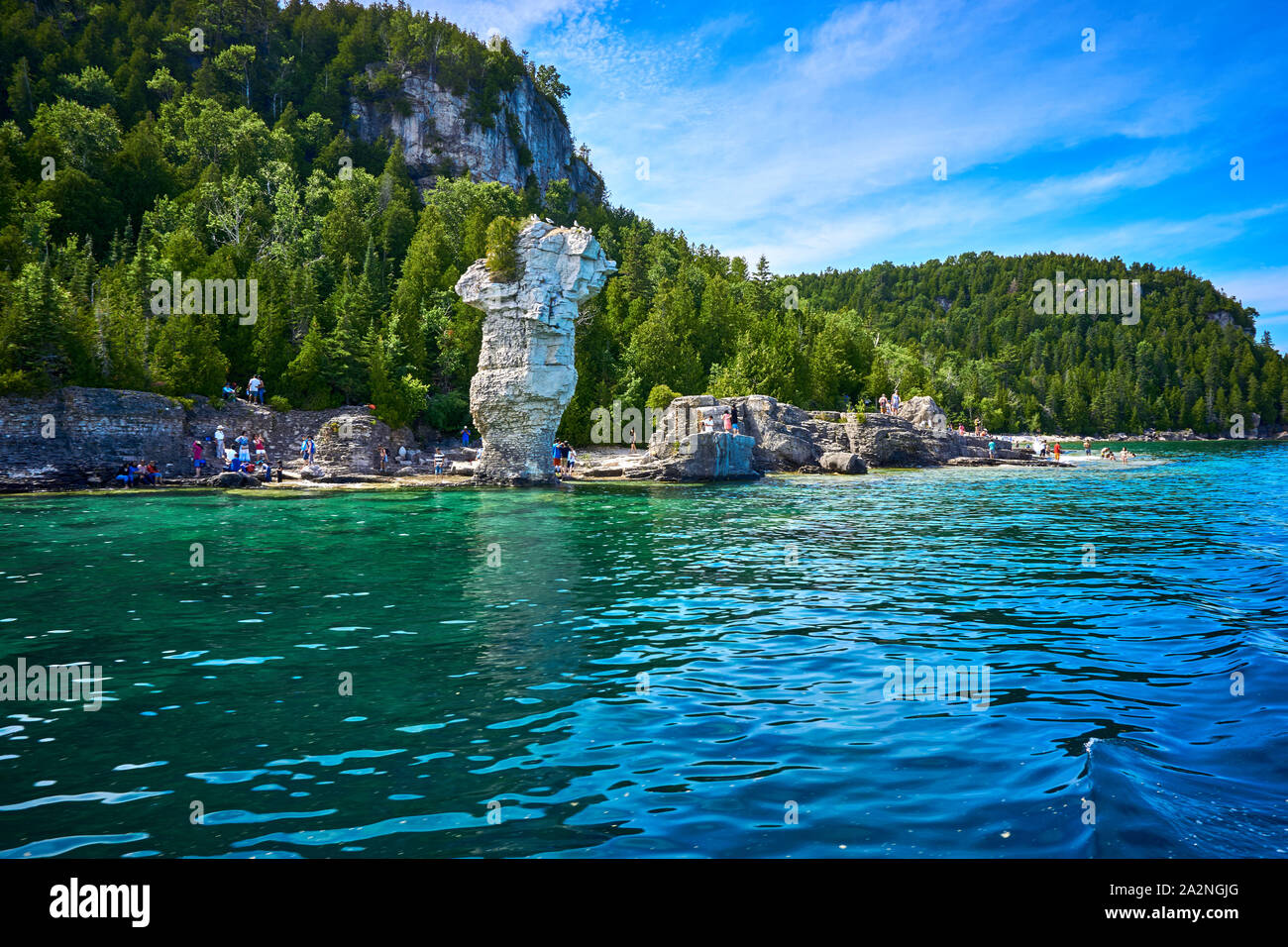 Tobermory Blumentopf Insel Ontario Kanada Stockfoto