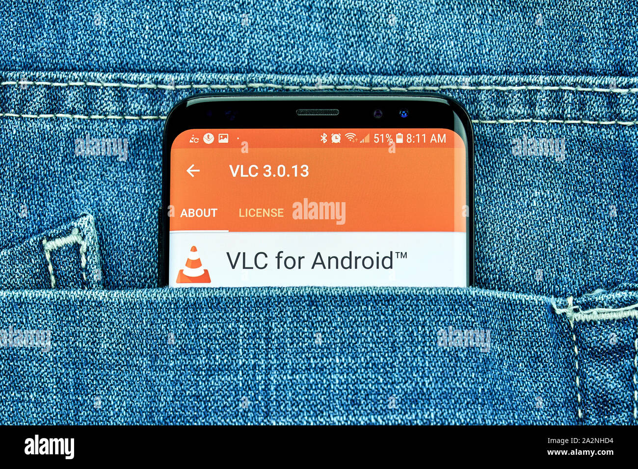 MONTREAL, KANADA - Dezember 23, 2018: VLC android app auf Samsung S8-Bildschirm. VLC Media Player ist eine freie und open-source portable cross-platform Media p Stockfoto