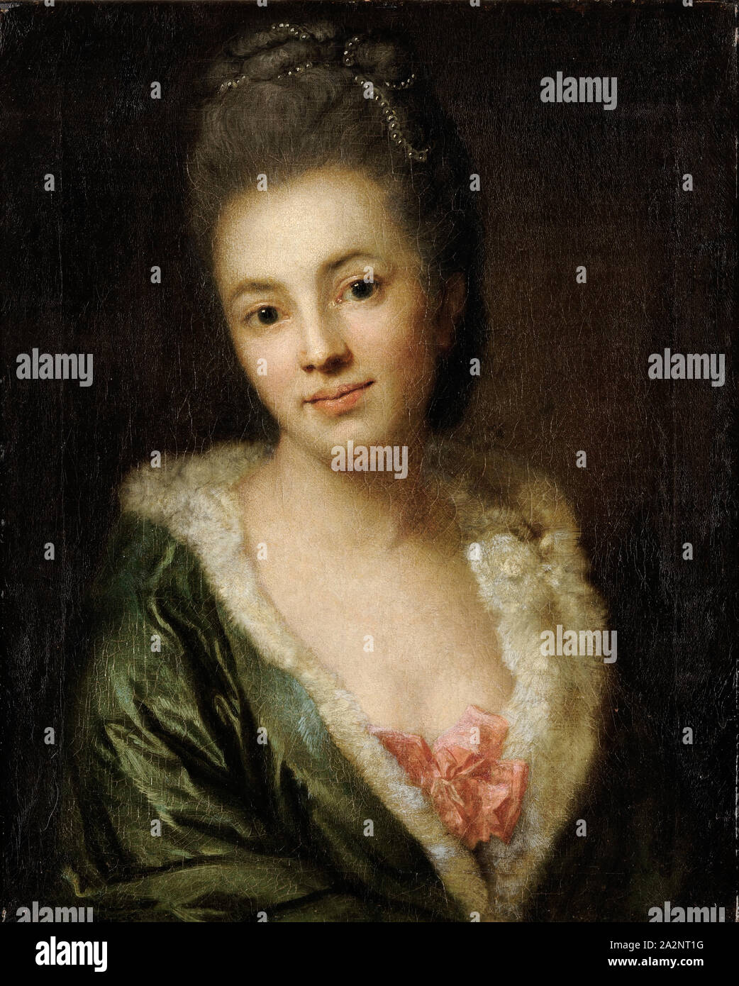 Portrait von Auguste Sulzer, die Ehefrau des Künstlers, C. 1771, Öl auf Leinwand, 57,6 x 47,4 cm, unsigniert, Anton Graff, Winterthur 1736 - 1813 Dresden Stockfoto