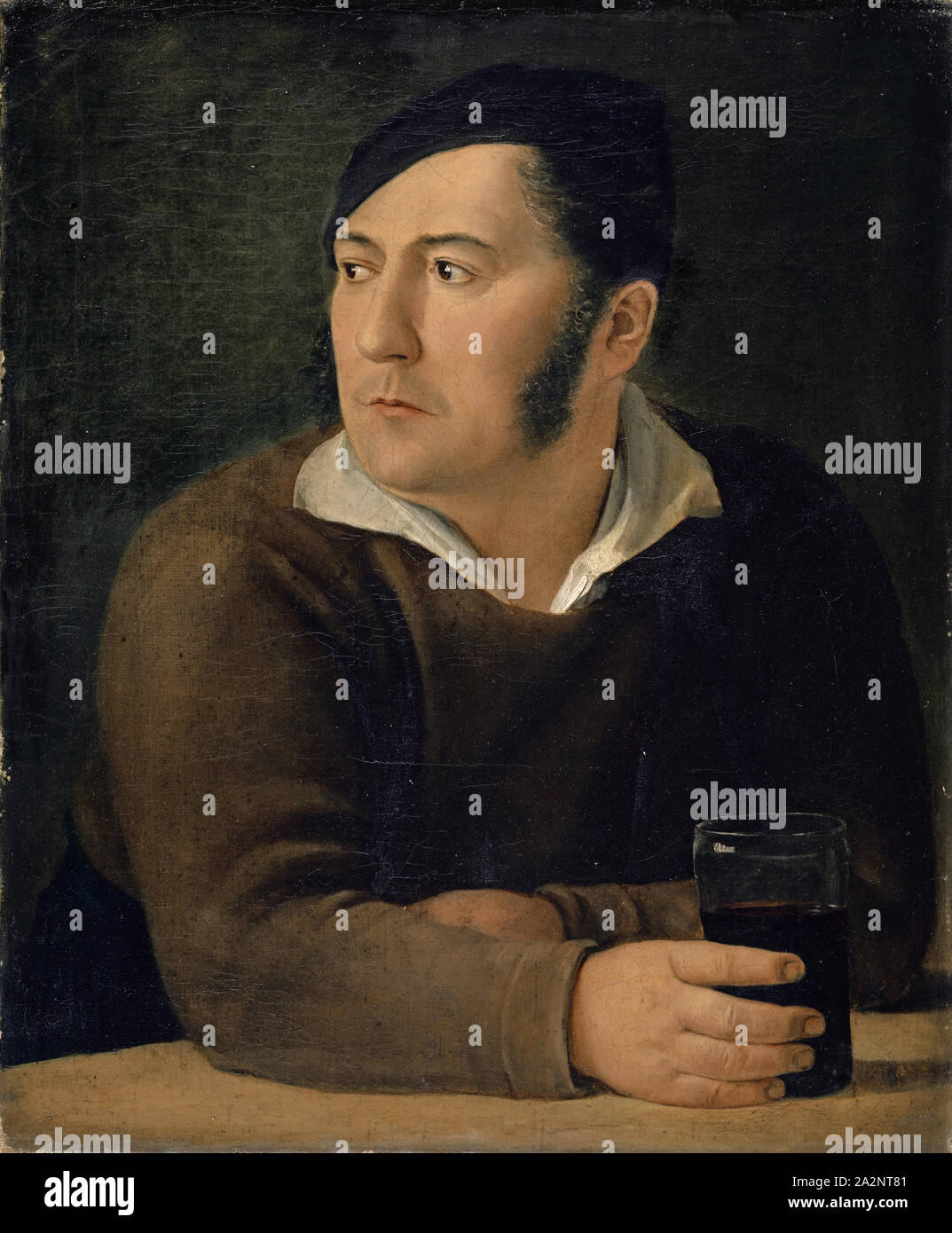 Portrait von Bruder des Künstlers, Leonhard Miville-Keller, C. 1824, Öl auf Leinwand, 60 x 49 cm, unmarkierte, Jakob Christoph Miville, Basel 1786 - 1836 Basel Stockfoto