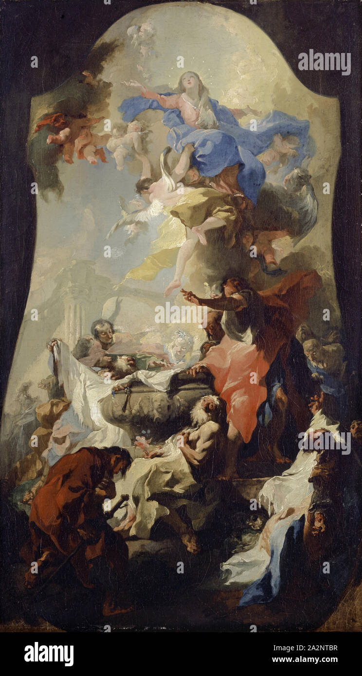 Maria Himmelfahrt, C. 1757/58, Öl auf Leinwand, 64 x 37 cm, unsigniert, Franz Anton Maulbertsch, Langenargen am Bodensee 1724 - 1796 Wien Stockfoto