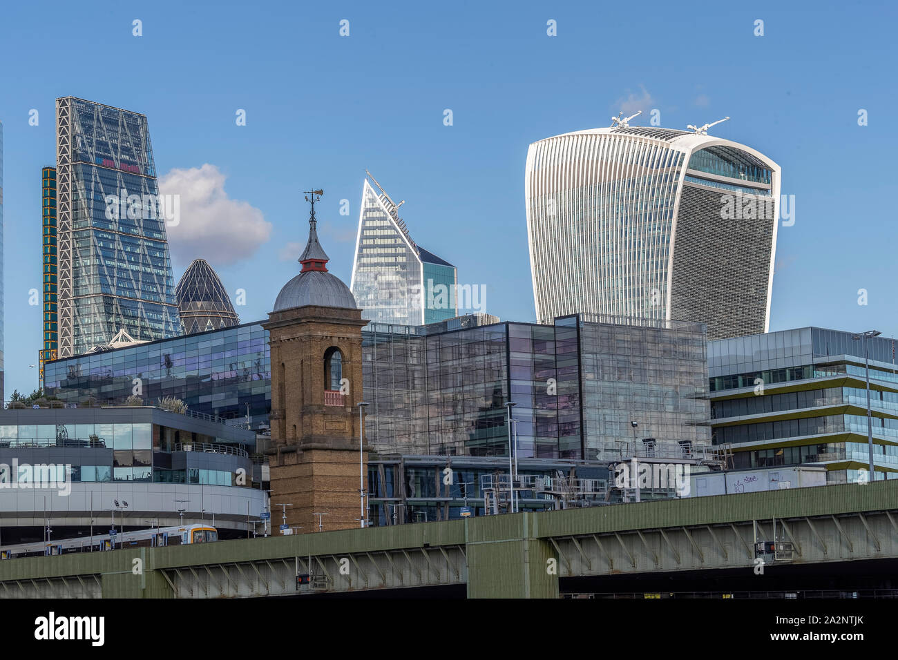 Anzeigen von Blackfriars und der Londoner City aus dem anzeigen Galerie von der Tate Modern Stockfoto