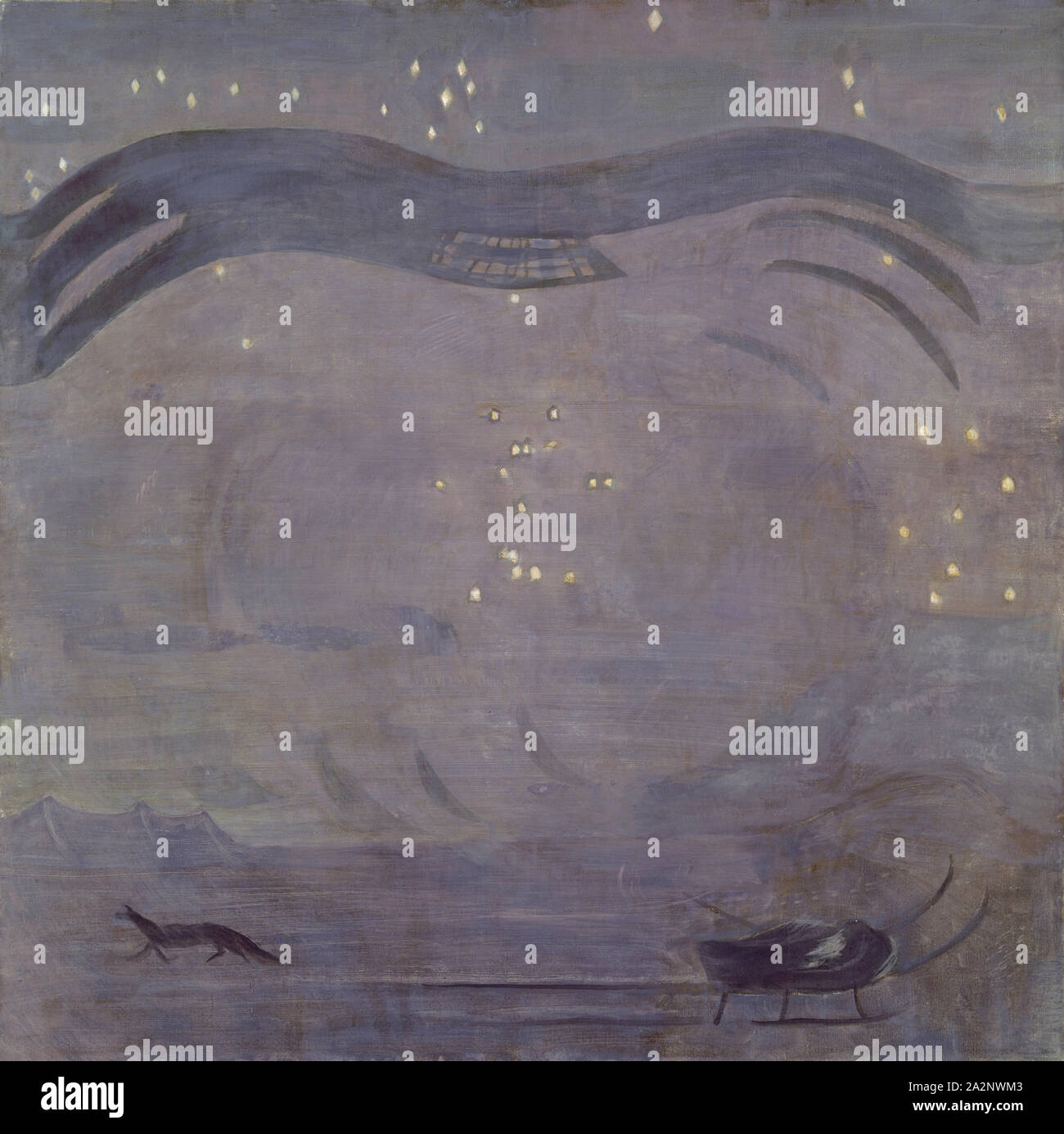 Star Landschaft mit Hügel, 1931, Öl und Tempera auf Leinwand, 100,5 x 101 cm, unmarkierte, Otto Meyer-Amden, Bern 1885 - 1933 Zürich Stockfoto