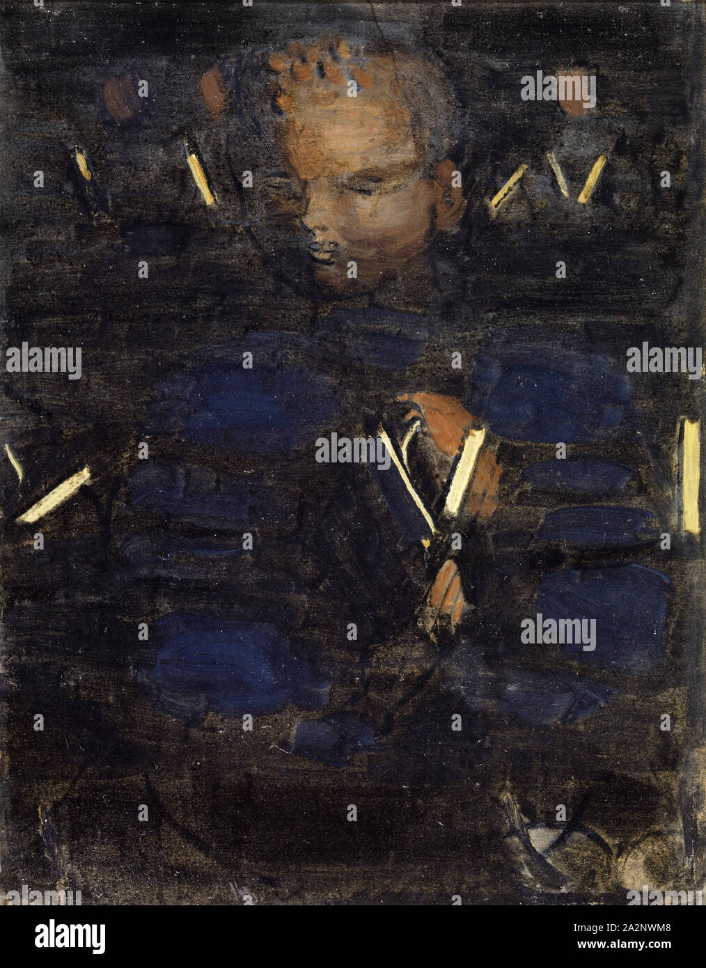 Vorbereitung., einzelne Abbildung Studie, 1920-1930, Öl auf Papier, 21 x 16 cm, unmarkierte, Otto Meyer-Amden, Bern 1885 - 1933 Zürich Stockfoto