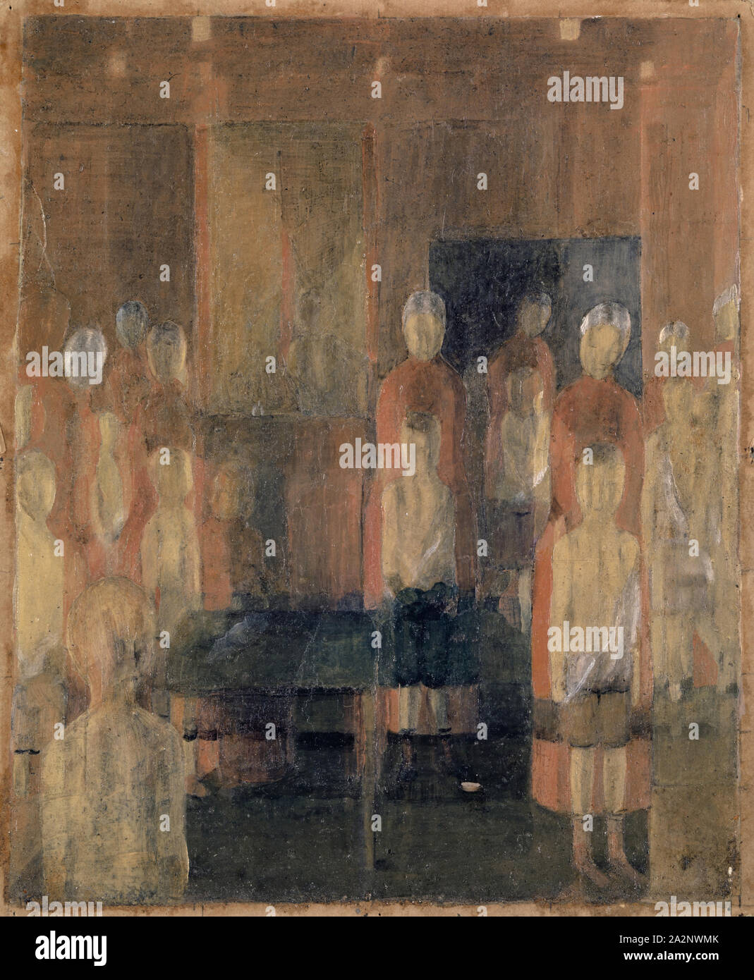 Impfung, C. 1919, Öl auf Papier, aufgezogen auf Karton, 26 x 21 cm, unmarkierte, Otto Meyer-Amden, Bern 1885 - 1933 Zürich Stockfoto