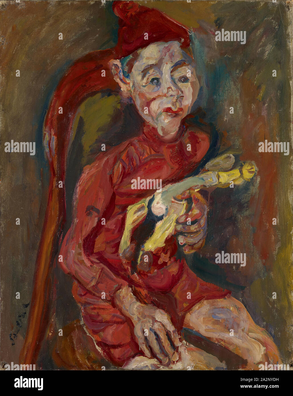 L'enfant au Jouet, um 1919, Öl auf Leinwand, 81 x 64,5 cm, signiert und datiert, l.: Soutine, Stiftung Im Obersteg, Kaution im Kunstmuseum Basel 2004, chaïm Soutine, Smilowitschi bei Minsk 1893 - 1943 Paris. Stockfoto