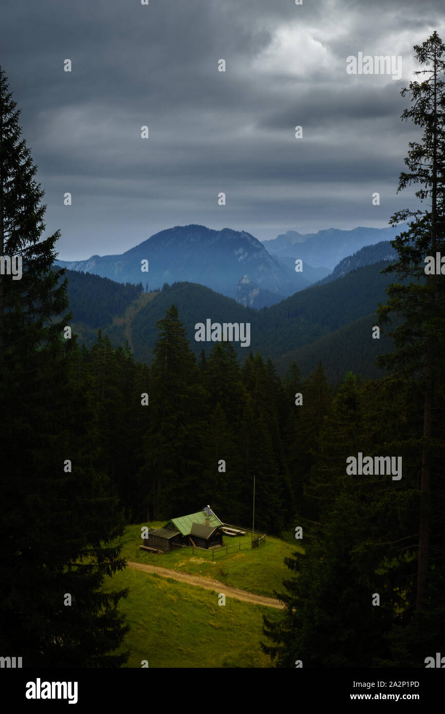 Auf dem Weg zur Teufelstättkopf. Stockfoto