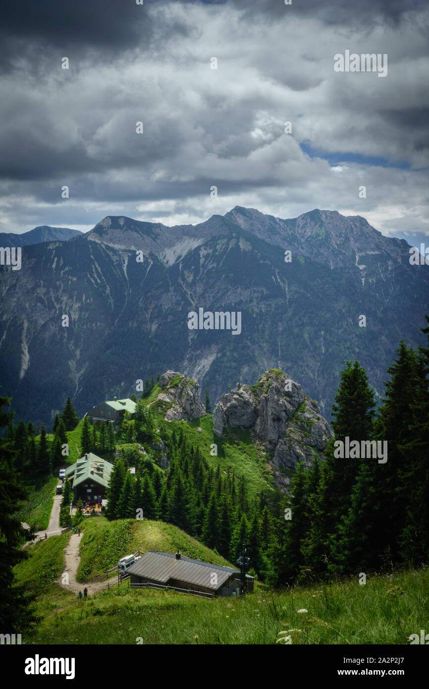 Auf dem Weg zur Teufelstättkopf. Stockfoto