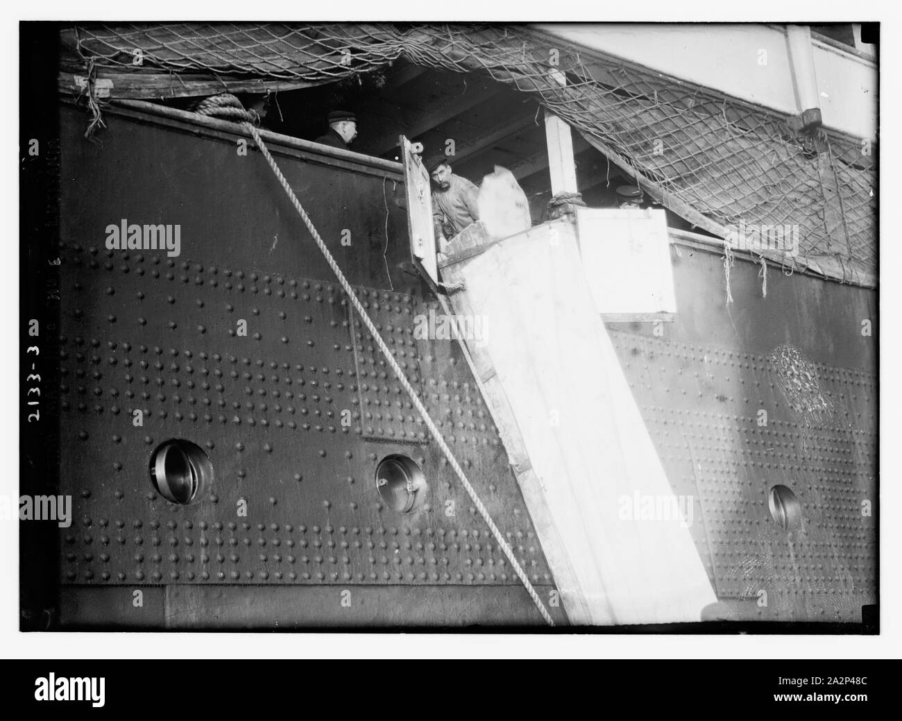 Die mail in die Rutsche, Lusitania Stockfoto