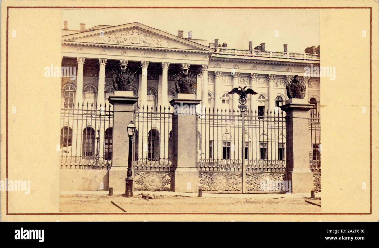 Alfred Lorens, Russisch, aktive 1860-1870, Staatliches Museum für russische Kunst, Michael Palace, Mitte des 19. Jahrhunderts, eiklar Drucken, Bild: 2 1/4 x 2 3/4 Zoll (5,7 x 7 cm Stockfoto