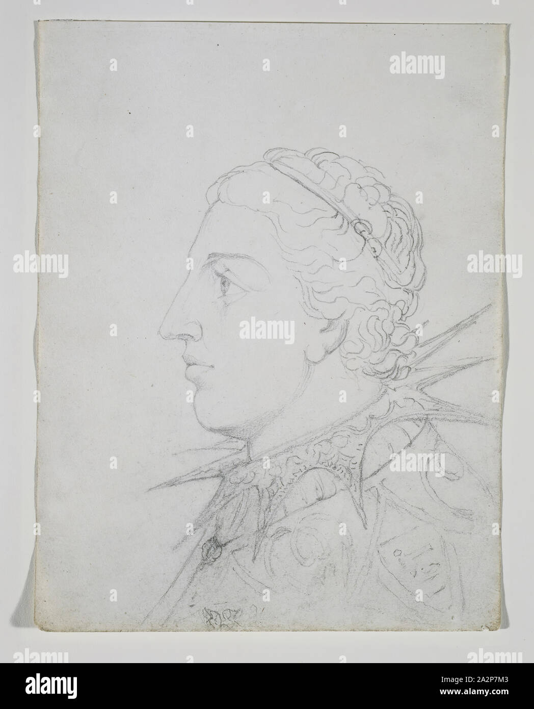 William Blake, Englisch, 1757-1827, eine Richly-Attired junger Mann (Edward VI?), 1819, Graphit, Bleistift, Blatt: 8×6 1/8 Zoll (20,3 × 15,6 cm Stockfoto