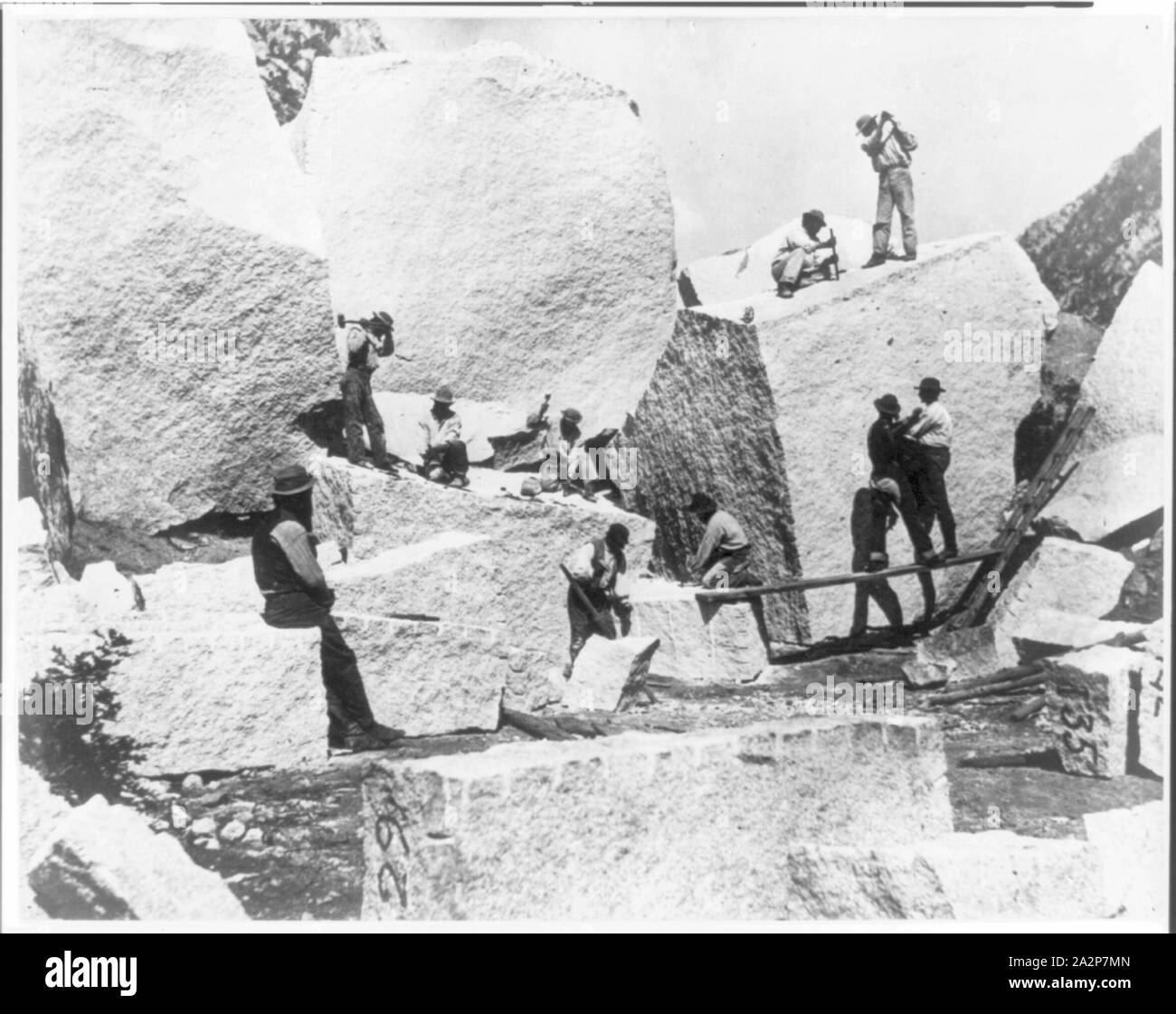 Gewinnung von Steinen und Erden Granit für die Salt Lake City, Mormon Temple Stockfoto