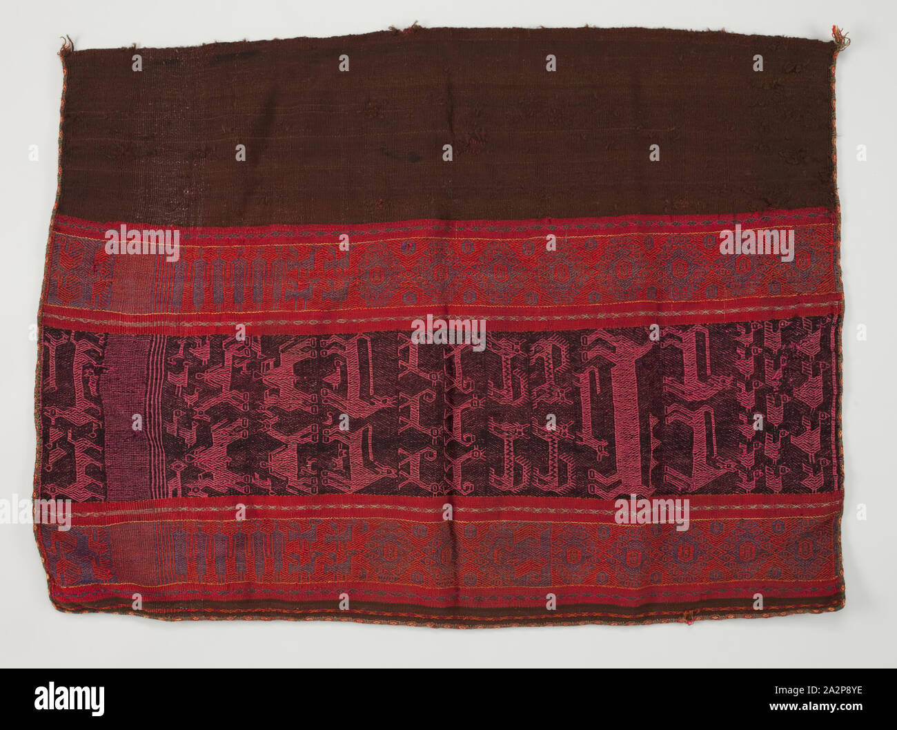 Aymara, Südamerikanischen, halb Rock, Ca. 1900, Camelid Faser- und kommerziellen Wolle, Gesamt: 31 1/2 x 23 1/4 Zoll (80×59,1 cm Stockfoto