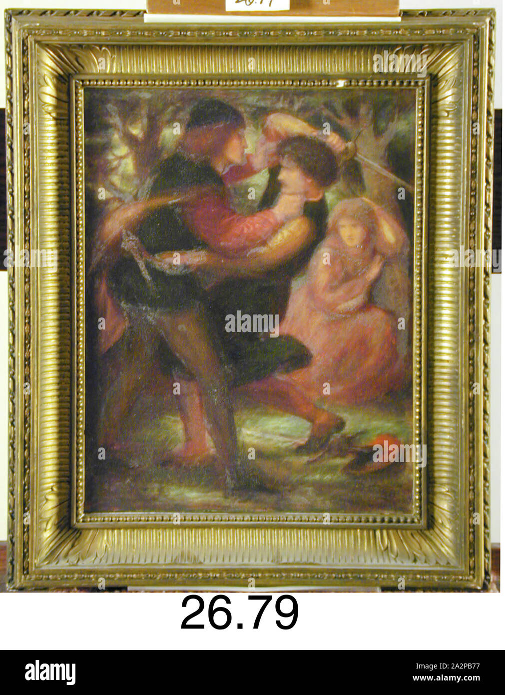 Dante Gabriel Rossetti, Englisch, 1828-1882, eine für eine Frau, zwischen 1828 und 1882, Aquarell, Gesamt: 13 1/2 x 11 Zoll (34,3 × 27,9 cm Kampf Stockfoto