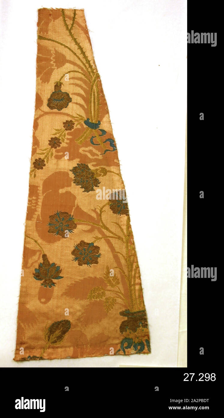 Unbekannt (Italienisch), Textil- Fragment, 18. Jahrhundert, Brocade, 20 x 7 1/2 in. Stockfoto