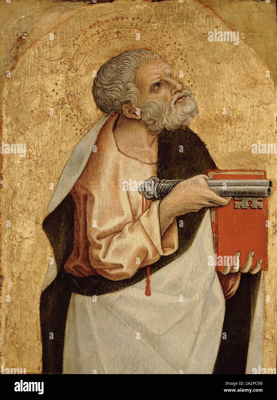 Carlo Crivelli, Italienisch, aktive 1457 - Ca. 1493, der Apostel Petrus, C. 1470, Tempera auf Holz, UNGERAHMT: 12 1/2 x 9 1/8 Inch (31,8 × 23,2 cm Stockfoto