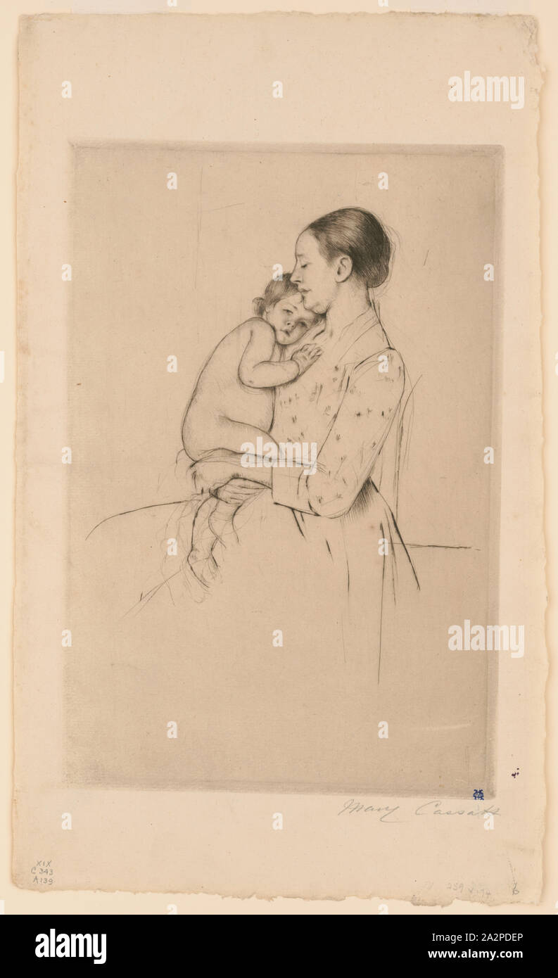 Ruhe/Mary Cassatt; MC Monogramm Stockfoto