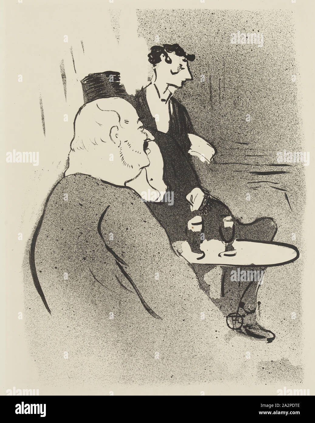 Henri Marie Raymond de Toulouse-Lautrec, Französisch, 1864-1901, Ducarre aux Ambassadeurs, 1893, Lithographie in schwarzer Tinte auf Papier ausgedruckt, webten Bild: 10 1/4 x 7 5/8 Zoll (26 x 19,4 cm Stockfoto