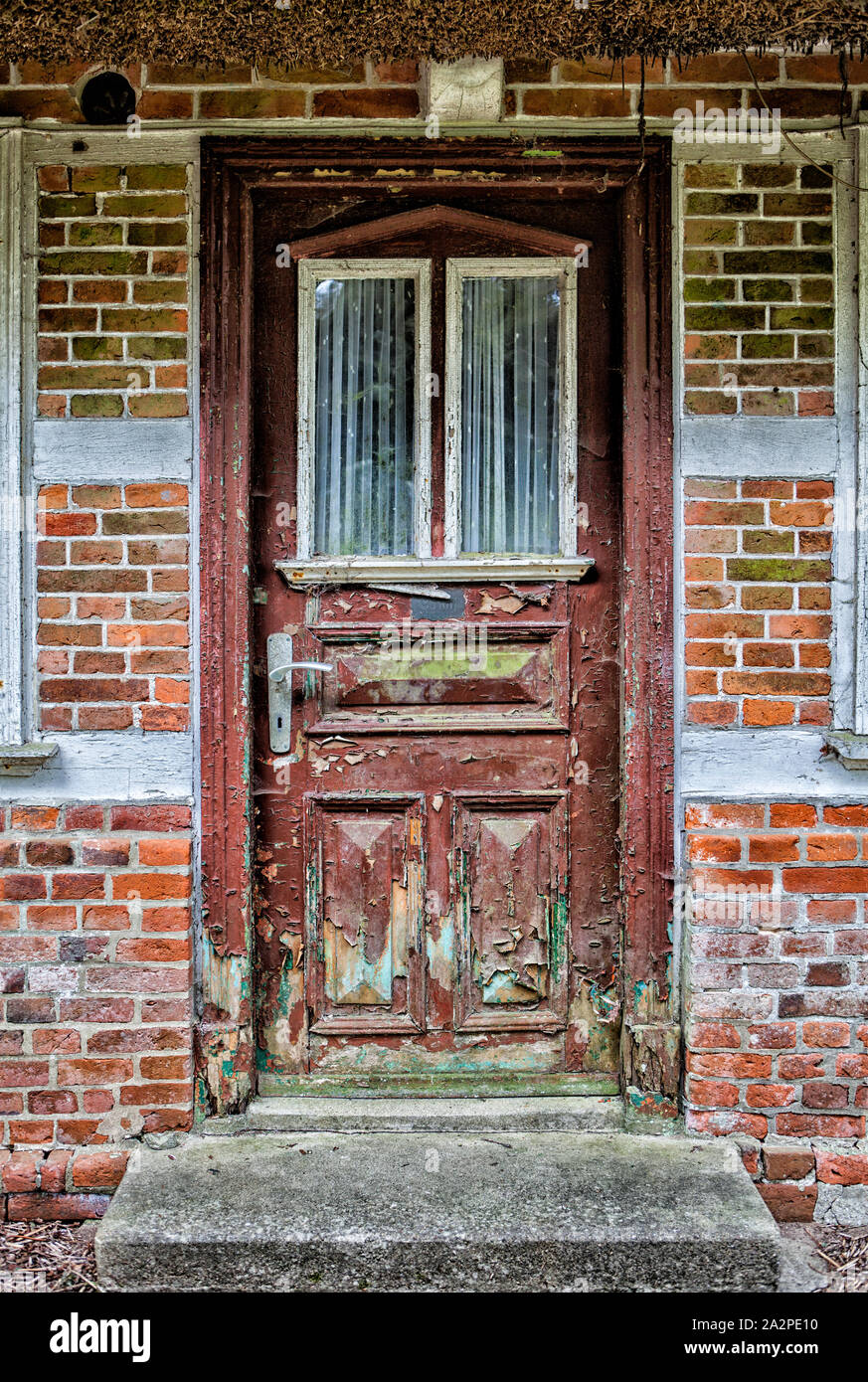 Tür eines alten Hauses, in Deutschland, in Europa Stockfoto