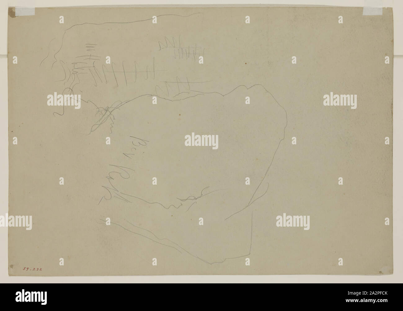 Thomas Cole, American, 1801-1848, Rock, Ca. 1846, Graphit, Bleistift auf Papier, Blatt grau Wob: 9 3/4 x 14 Zoll (24,8 × 35,6 cm Stockfoto