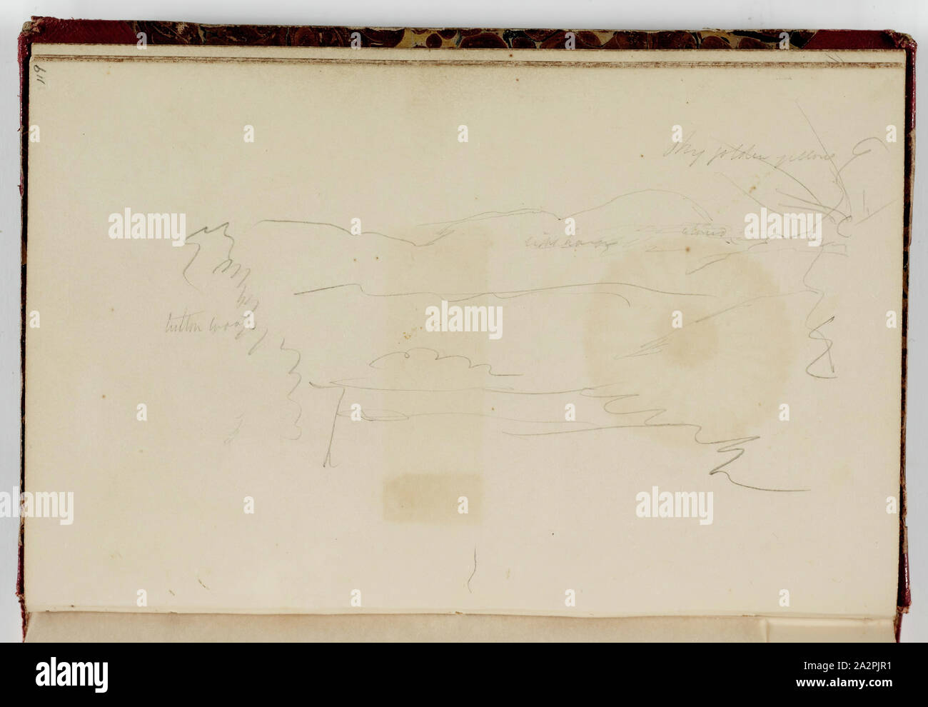 Thomas Cole, American, 1801-1848, (Untitled), zwischen 1801 und 1848, Graphit, Bleistift auf Off-white webte Papier, Blatt: 7×4 3/8 Zoll (17,8 × 11,1 cm Stockfoto