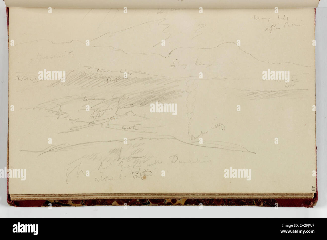 Thomas Cole, American, 1801-1848, (Untitled), zwischen 1801 und 1848, Graphit, Bleistift auf Off-white webte Papier, Blatt: 7×4 3/8 Zoll (17,8 × 11,1 cm Stockfoto