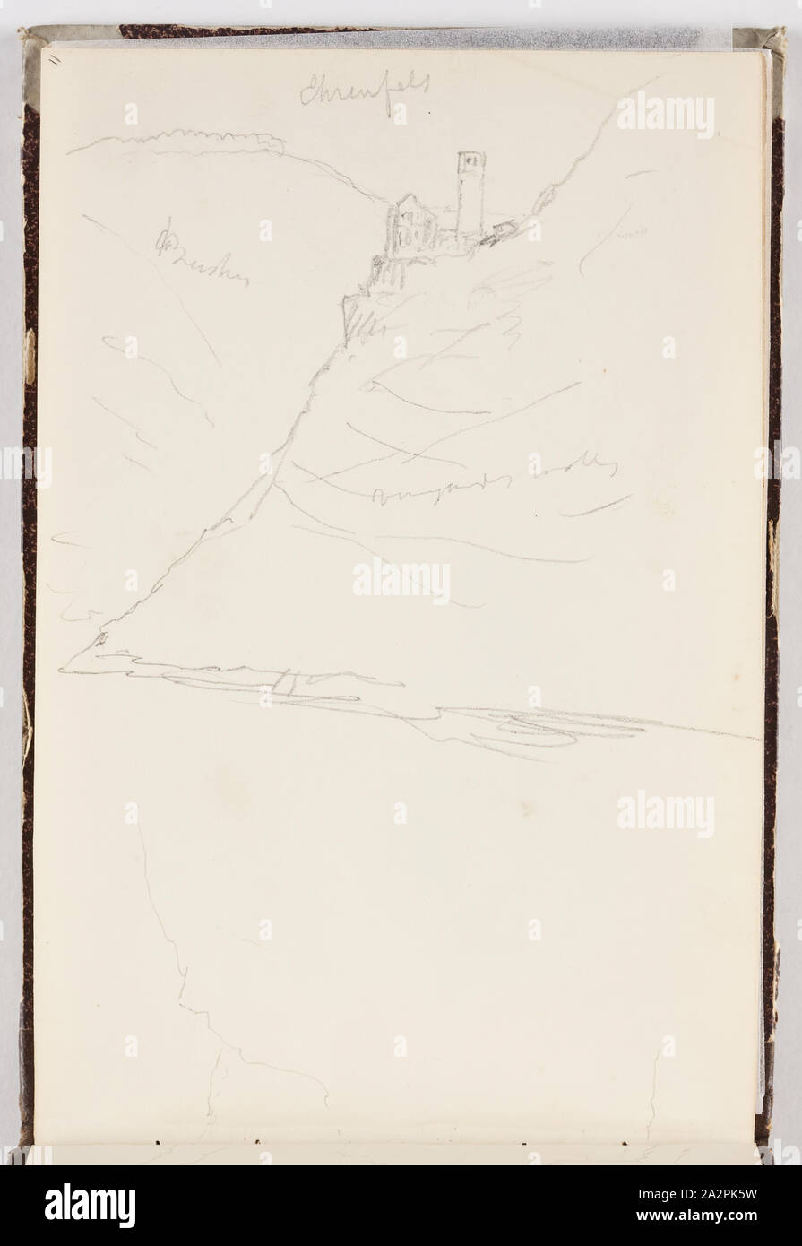 Thomas Cole, American, 1801-1848, (Untitled), 1842, Graphit, Bleistift auf Off-white webte Papier, Blatt: 4 5/8 x 7 Zoll (11,7 × 17,8 cm Stockfoto