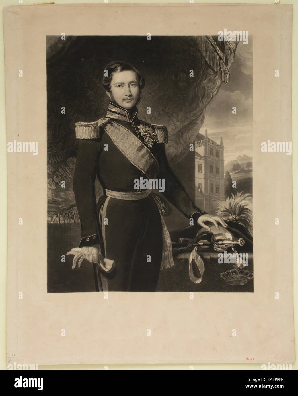 Unbekannt (Englisch), Prinz Albert bei Balmoral, 19. Jahrhundert, Gravur und schabkunst wob in schwarzer Tinte auf Papier ausgedruckt, Platte: 20 3/4 x 15 1/2 Inch (52,7 × 39,4 cm Stockfoto