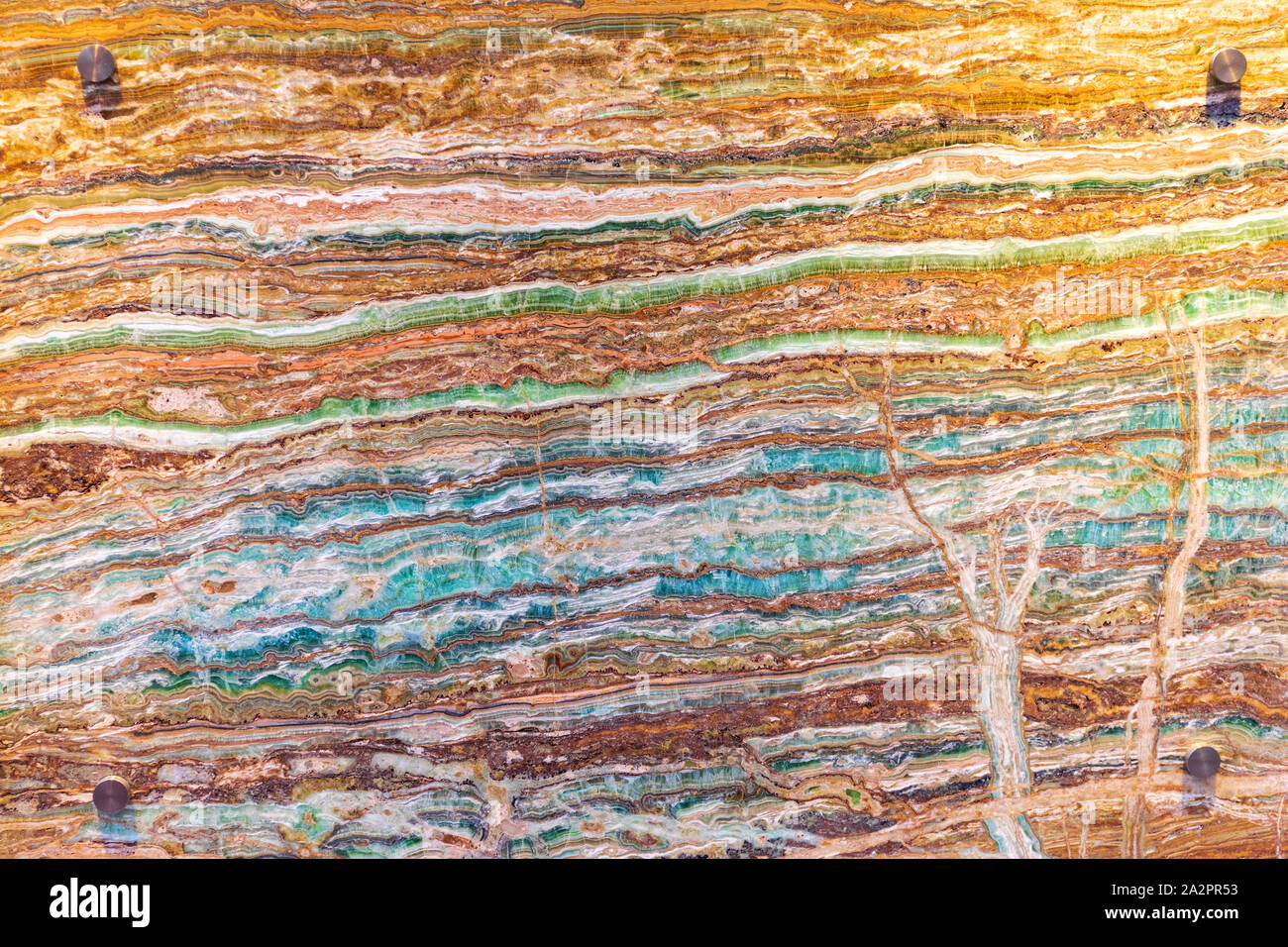Rainbow Color Effekte an Marmor Stein Fliese Hintergrund Stockfoto