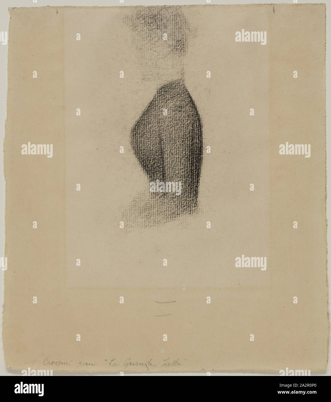 Georges Pierre Seurat, Französisch, 1859-1891, junge Frau im Profil, zwischen 1859 und 1891, schwarze Kreide auf Papier, Blatt: 9 3/8 x 8 1/4 Inch (23,8 × 21 cm Stockfoto