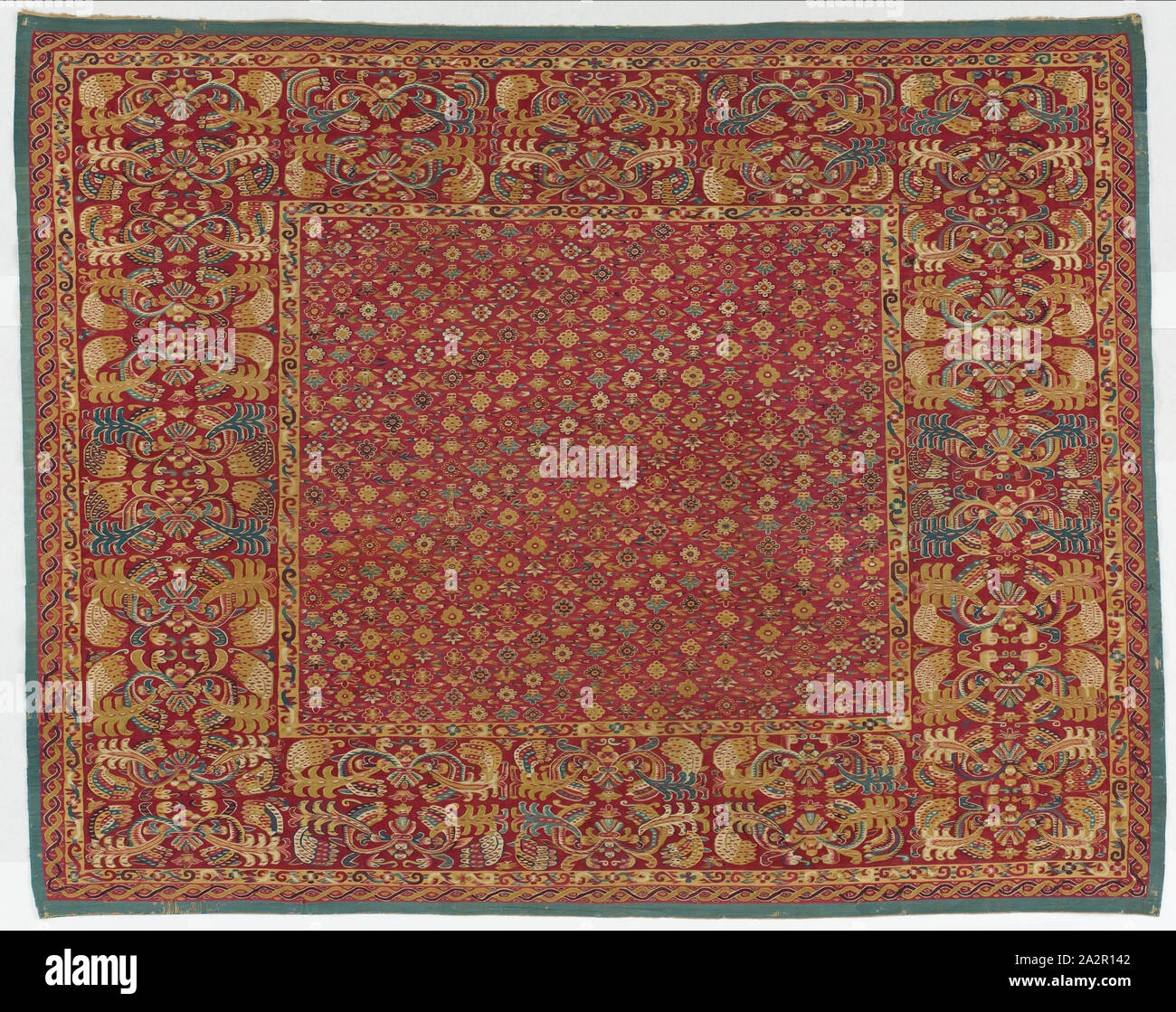 Peruanische, Bettdecke, 17. Jahrhundert, Gobelin-webart, Baumwolle Kett- und Schussfaden camelid, Gesamt: 8 3/16 x 6 7/16 ft. (98 1/2 x 77 in Stockfoto