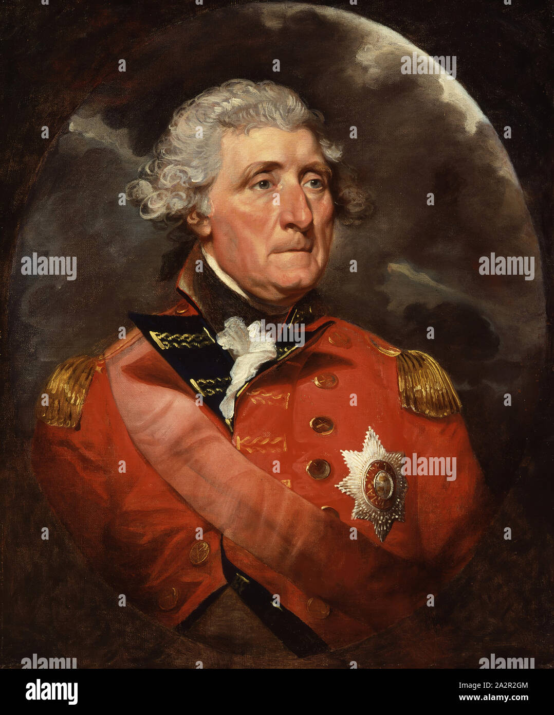 Mather Braun, American, 1761-1831, Sir George Augustus Elliott, Baron Heathfield, zwischen 1788 und 1791, Öl auf Leinwand, Gesamt: 30×25 Zoll (76,2 × 63,5 cm Stockfoto