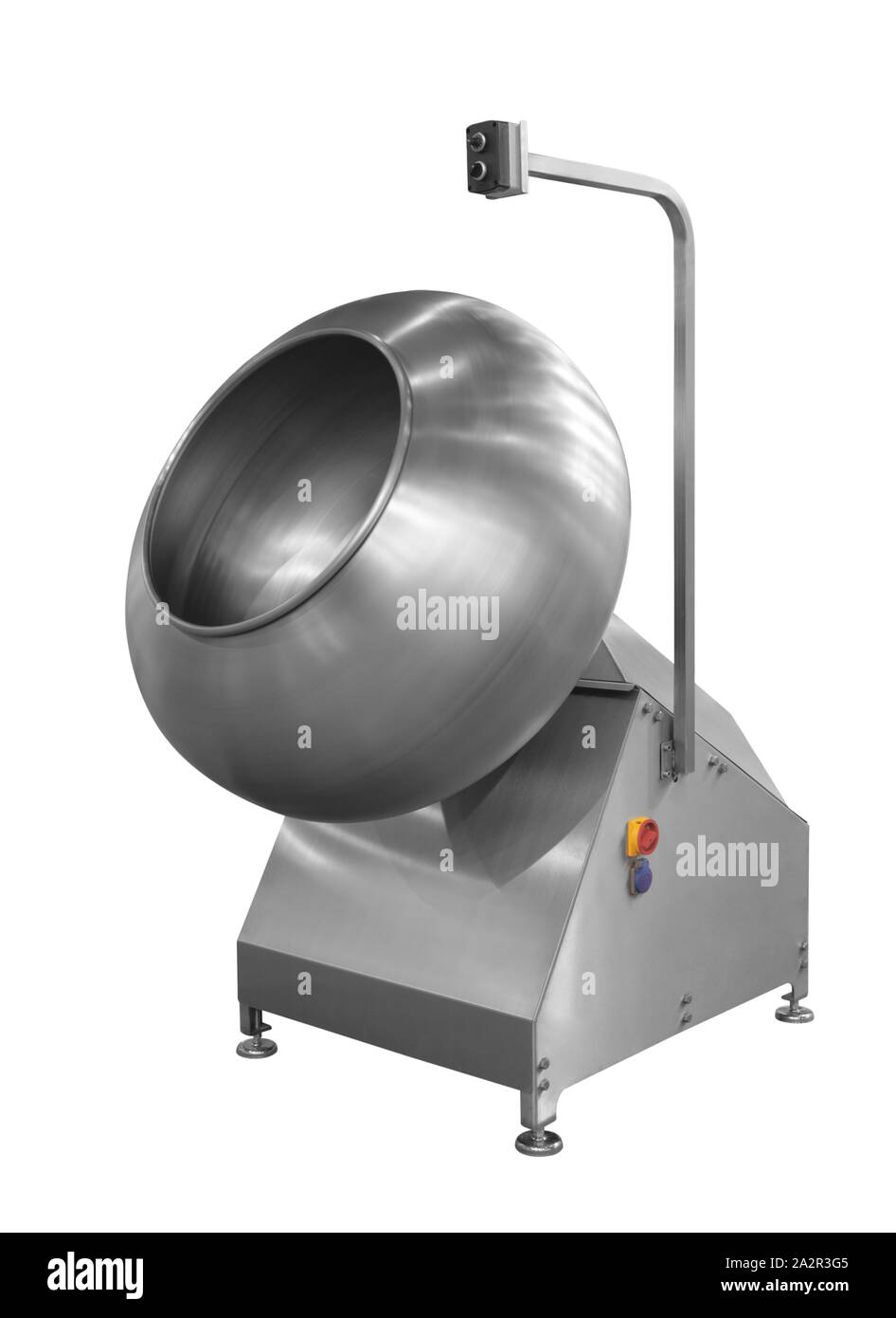 Industrial mixer Leistungsschalter Maschine in der Lebensmittelindustrie, chemischen oder pharmazeutischen Industrie auf weißem Hintergrund Stockfoto