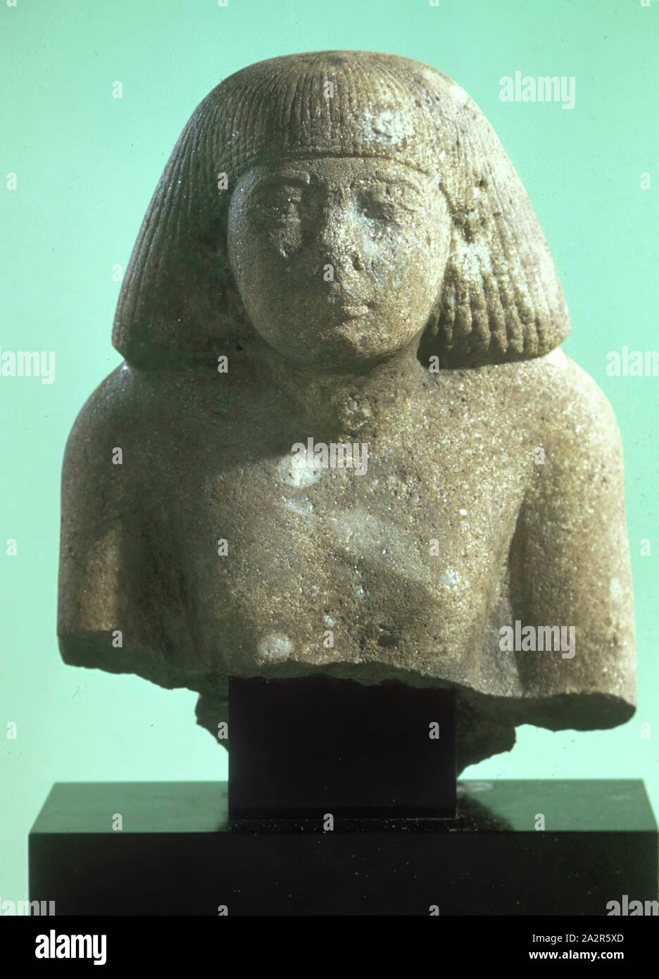 Ägyptische, oberer Teil einer Statue eines Würdenträgers, C. 1500 v. Chr., Quarzit, 11 1/4 x 8 1/8 x 5 1/2 in. Stockfoto